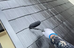 屋根：上塗り